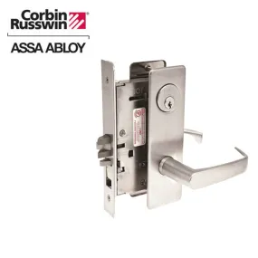 Corbin Russwin - ML2030 - Mechanical Mortise Lock - Privacy Bedroom or Bathroom - CSM Trim - Satin Stainless Steel - Grade 1