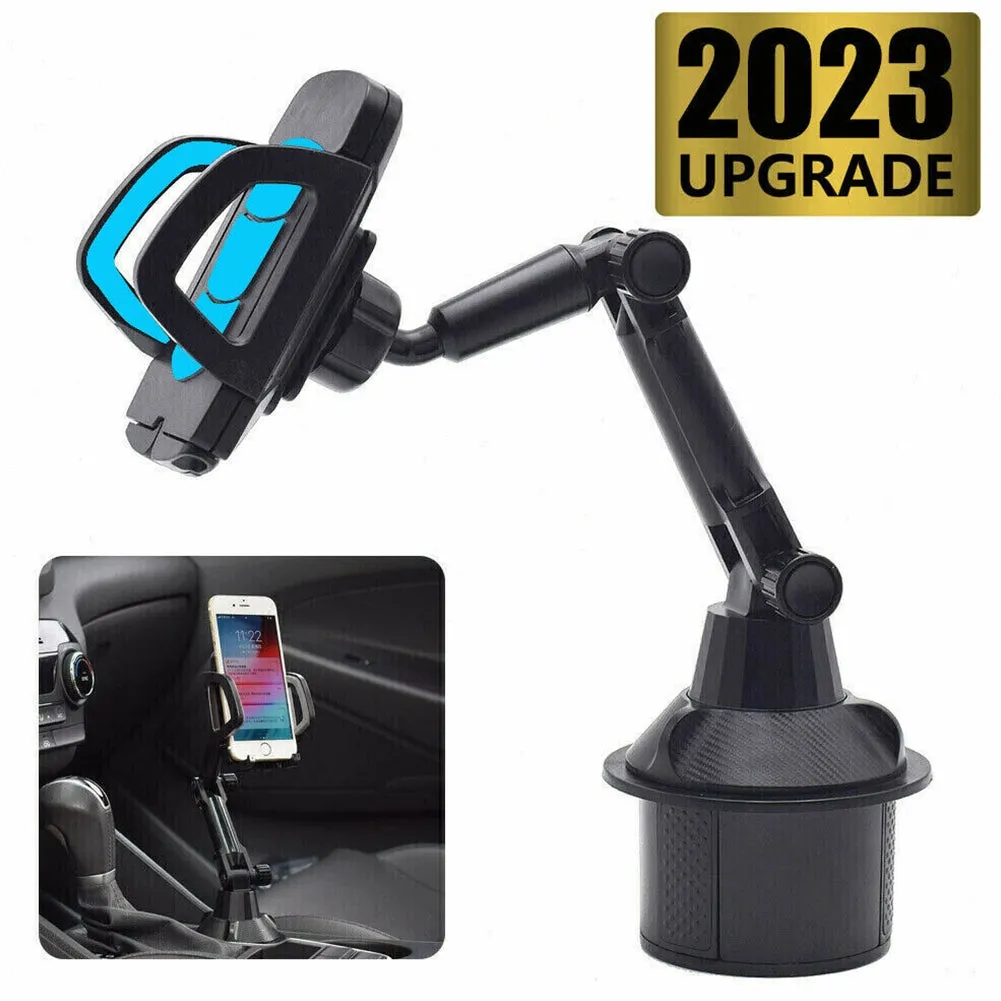 Cup Holder Phone Mount For Car Expandable Base Height Adjustable