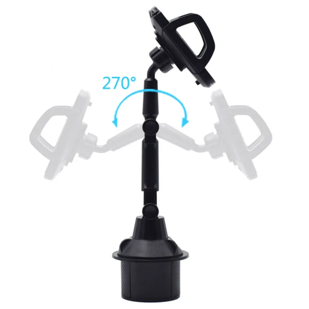 Cup Holder Phone Mount For Car Expandable Base Height Adjustable