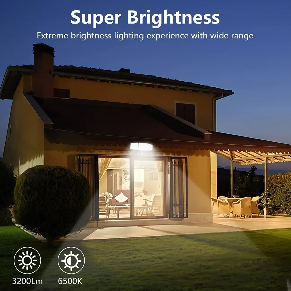 Depuley 35W Plug in Motion Sensor Light Outdoor, LED Motion Security Lights with 3 Adjustable Heads, IP65 Waterproof Exterior Detected Flood Light for Garage, Yard, Porch, Patio, 6500k