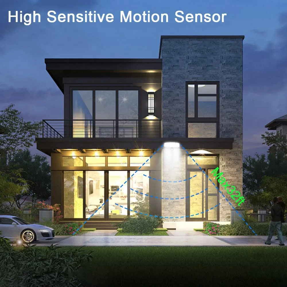 Depuley 35W Plug in Motion Sensor Light Outdoor, LED Motion Security Lights with 3 Adjustable Heads, IP65 Waterproof Exterior Detected Flood Light for Garage, Yard, Porch, Patio, 6500k