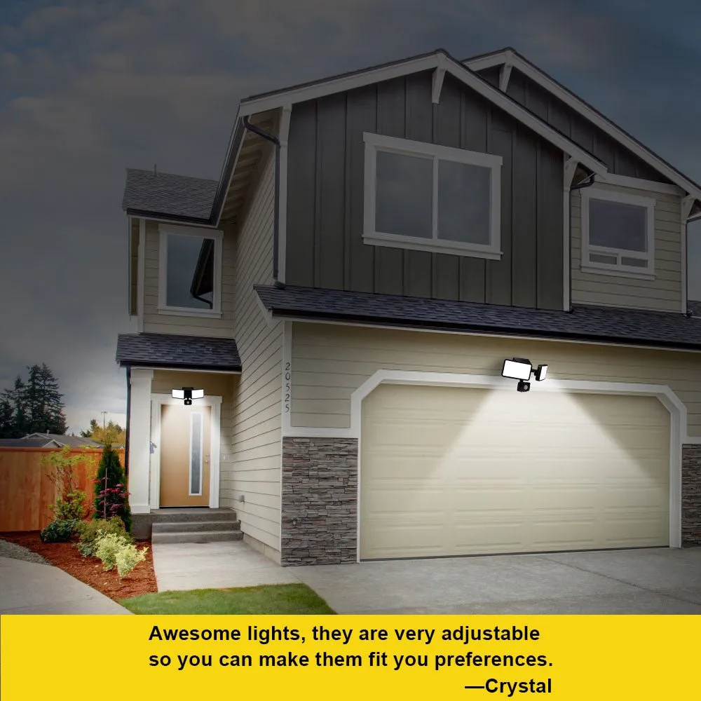 Depuley LED Motion Sensor Flood Light Outdoor-20W Pir Sensitive Security Lights Wall Fixture Lamps Waterproof Floodlight for Garage Yard Patio Pathway Porch Entryways-Daylight White with Plug-In