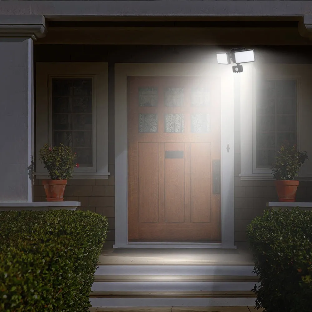 Depuley LED Motion Sensor Flood Light Outdoor-20W Pir Sensitive Security Lights Wall Fixture Lamps Waterproof Floodlight for Garage Yard Patio Pathway Porch Entryways-Daylight White with Plug-In
