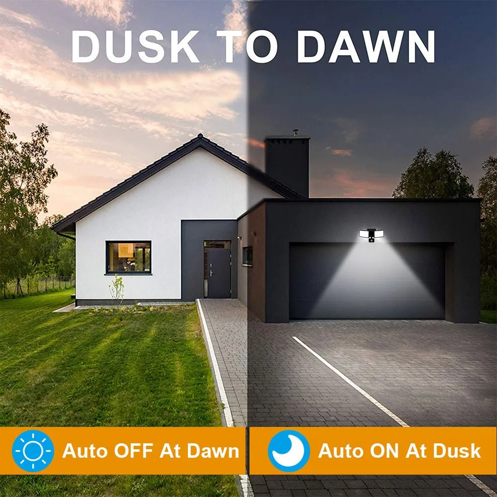 Depuley LED Motion Sensor Flood Light Outdoor-20W Pir Sensitive Security Lights Wall Fixture Lamps Waterproof Floodlight for Garage Yard Patio Pathway Porch Entryways-Daylight White with Plug-In