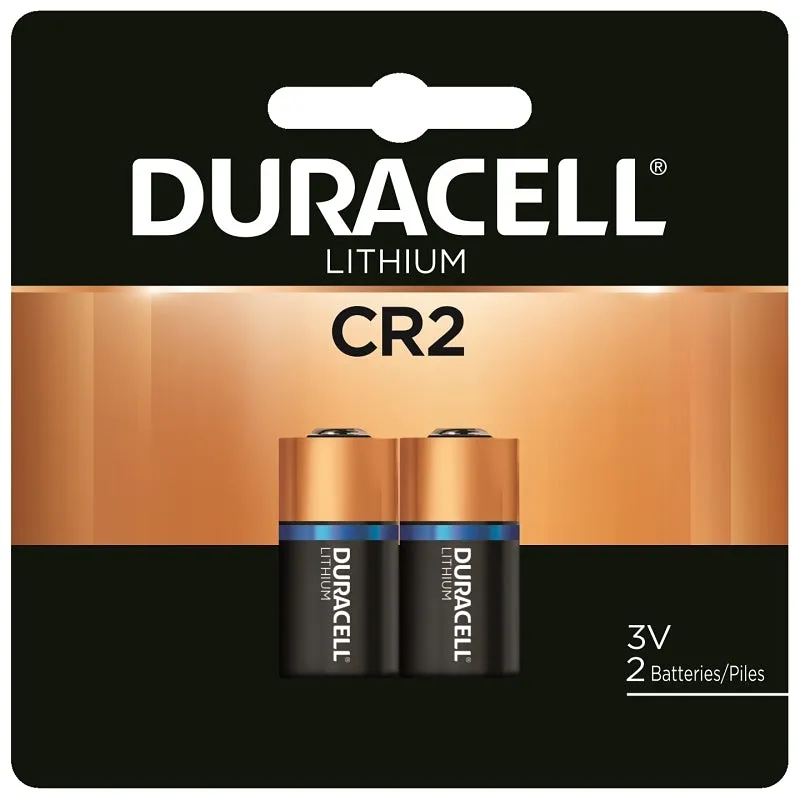 Duracell DLCR2B2PK Battery, 3 V Battery, 780 mAh, CR2 Battery, Lithium, Manganese Dioxide :CD: QUANTITY: 1