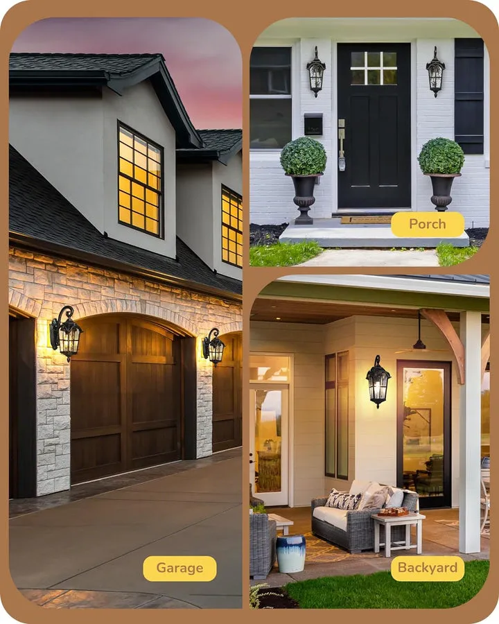 Dusk to Dawn Outdoor Wall Lights-HOWL06N