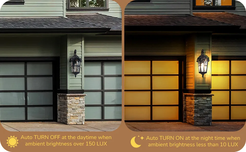 Dusk to Dawn Outdoor Wall Lights-HOWL06N