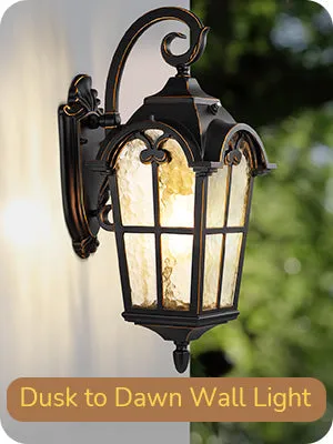 Dusk to Dawn Outdoor Wall Lights-HOWL06N
