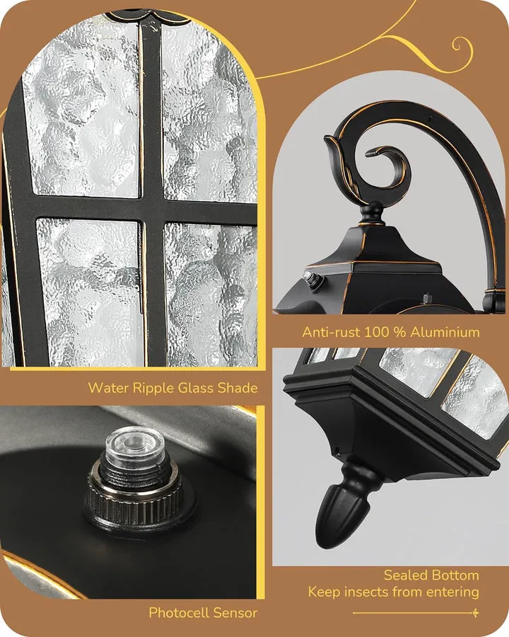 Dusk to Dawn Outdoor Wall Lights-HOWL06N