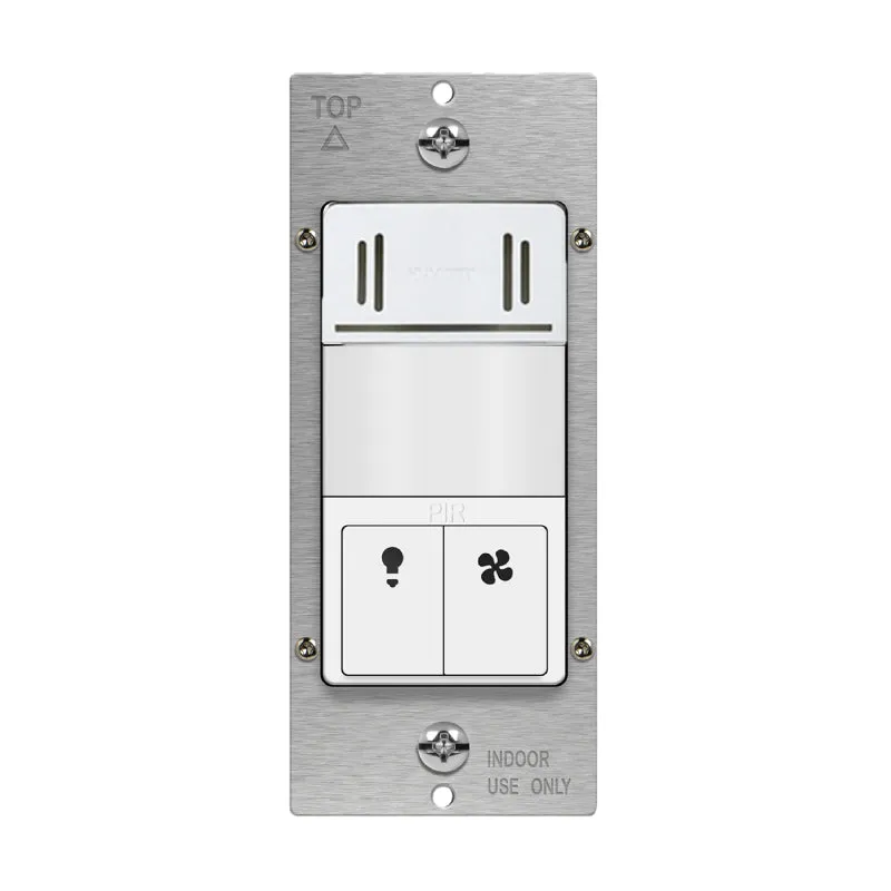 Enerlites DWHOS Dual-Load Humidity Sensor and 180° PIR Motion Sensor Wall Switch