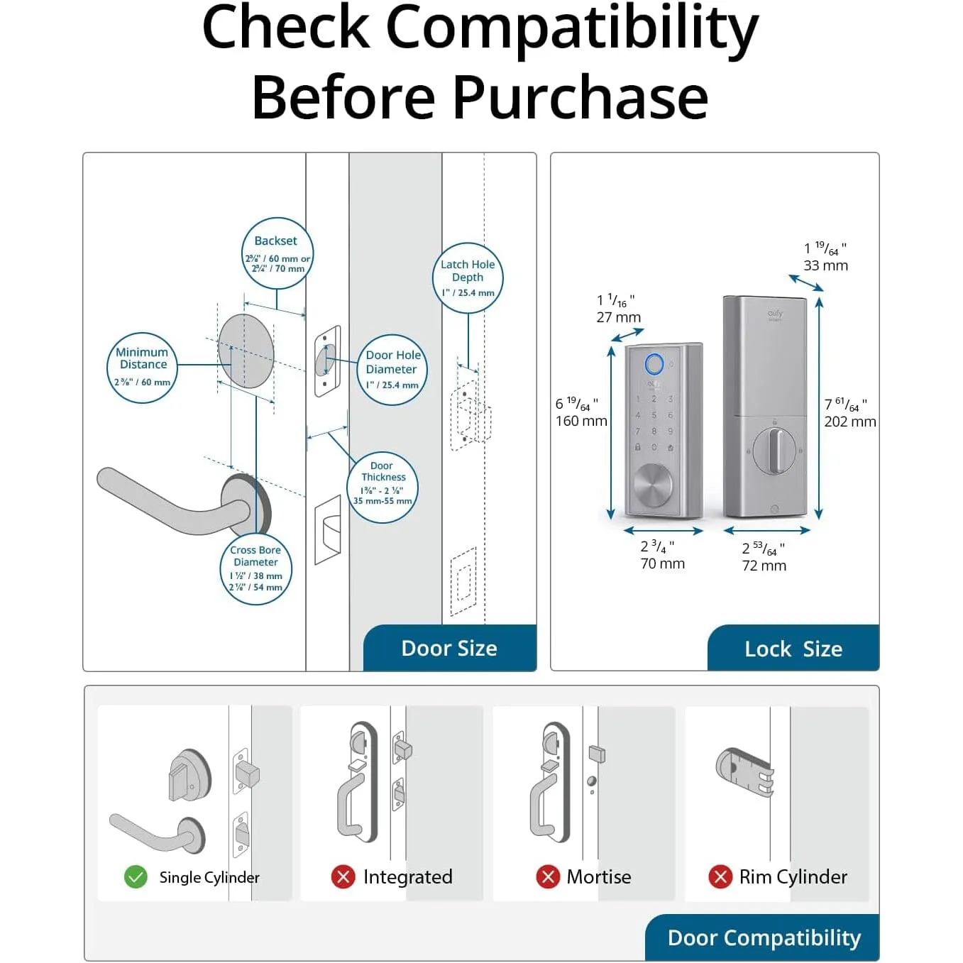 eufy Security Smart Lock With Built-in Wifi (Refurbished)