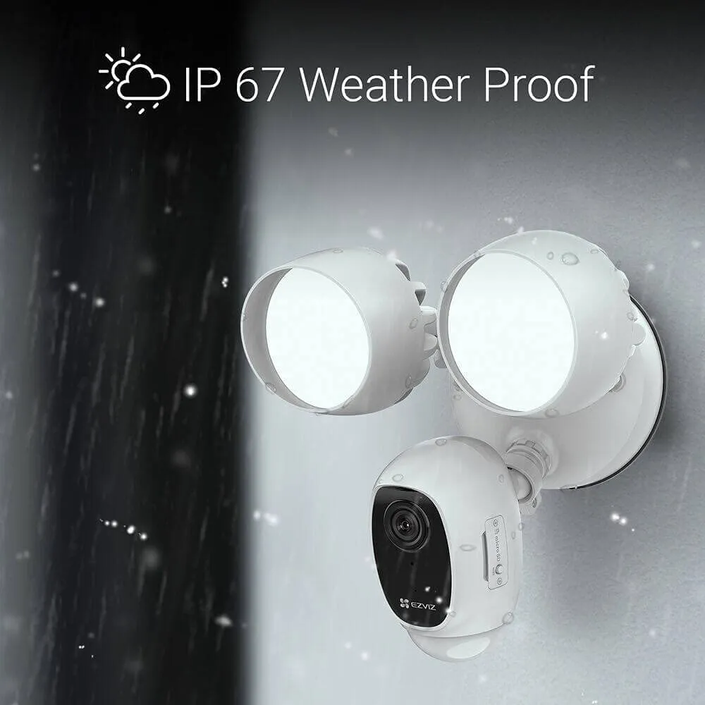 EZVIZ LC1C 1080P Outdoor WiFi Floodlight Security Camera | Motion-Activated Floodlight & Siren Alarm, Color Night Vision