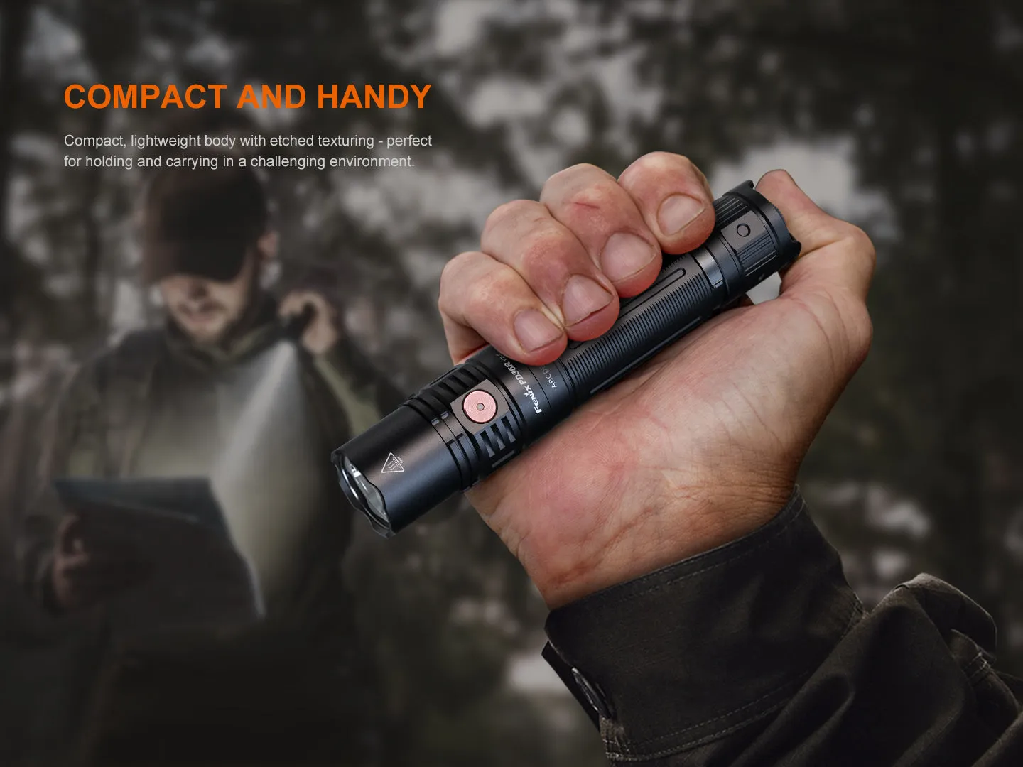 Fenix PD36R V2 Tactical LED Flashlight - White Camo Cerakote Finish