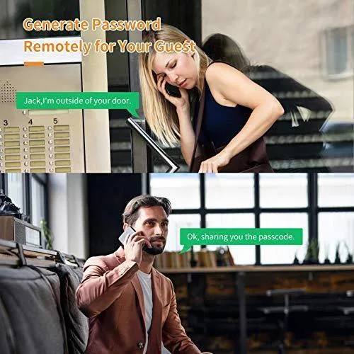 Geek Smart Door Lock - Keyless Fingerprint and Touchscreen Digital Door Lock, Secure Bluetooth, Easy Install, Great for Airbnb, Hotels and Offices, Homes, Apartments, Silver(Upgraded 3.0)