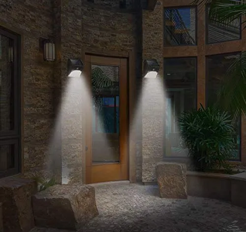 Groeien® Waterproof Bright Solar Wireless Security Motion Sensor 20 LED Night Light for Outdoor/Garden Wall (Black)(pack of 4)