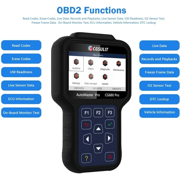GT-CG680 Pro All-System & All-make Scanner (80  Car Makes)