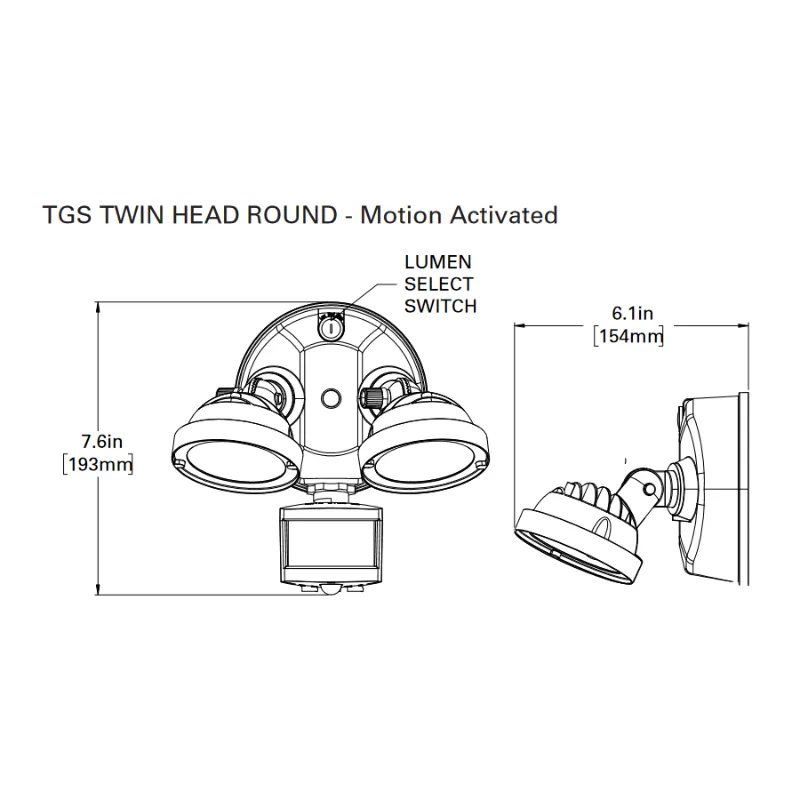 Halo TGS 21W 2-Head Square LED Security Floodlight