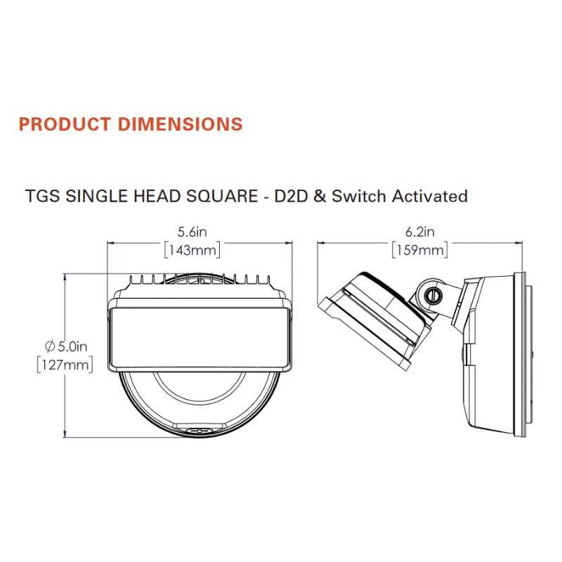 Halo TGS 27W LED Security Floodlight, Switch Activated