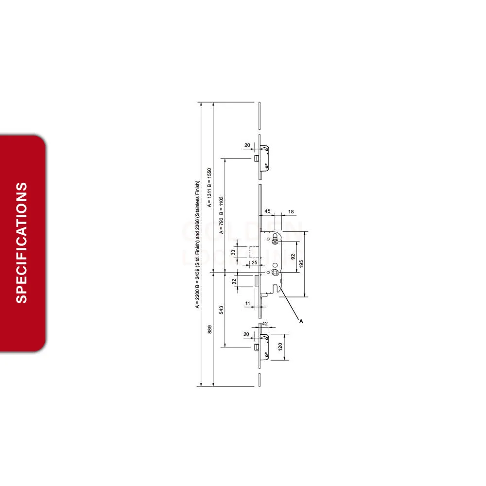 Hawk 3 Point Lock System 854-10545