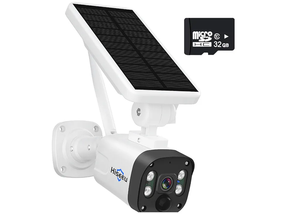 Hiseeu 4MP Solar Camera Battery Powered Outdoor Wireless Security Camera