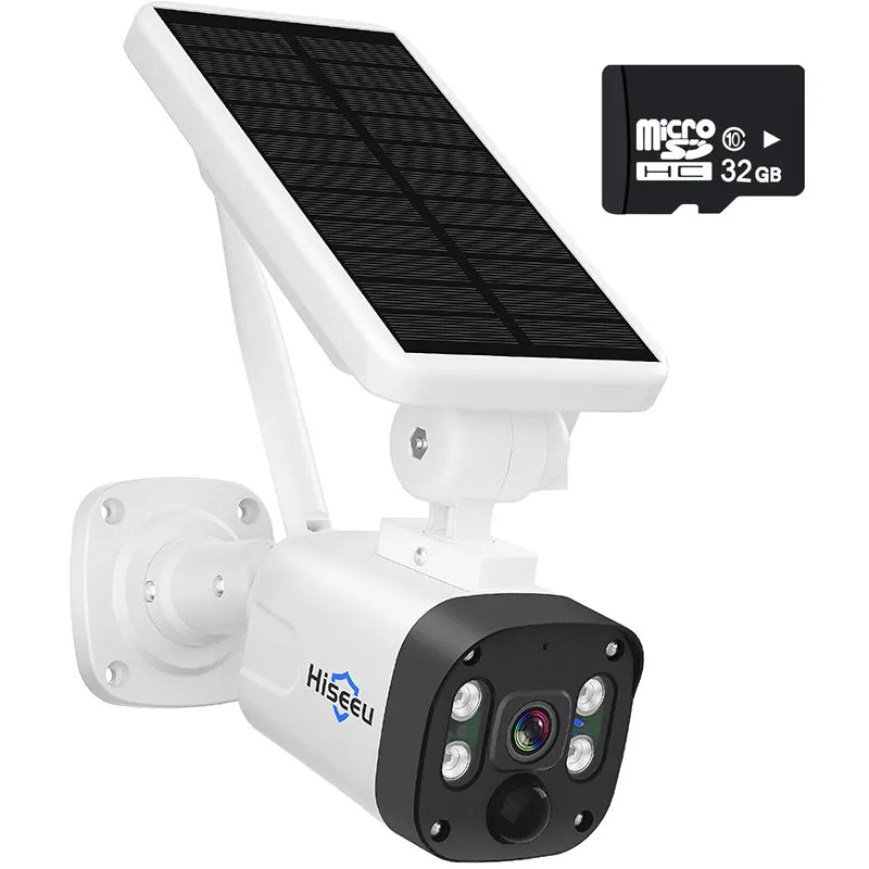 Hiseeu 4MP Solar Camera Battery Powered Outdoor Wireless Security Camera