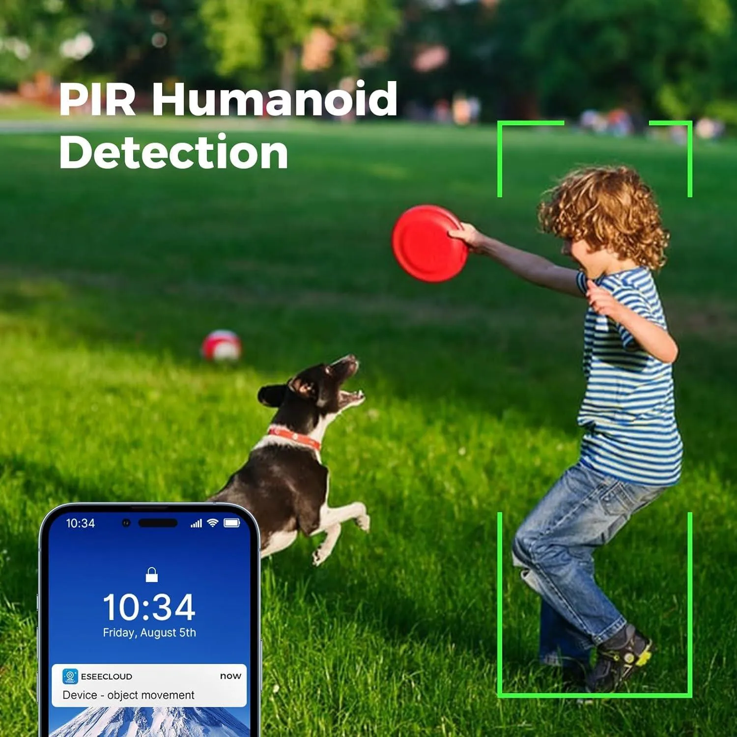 Hiseeu Solar Camera Outdoor, 4MP Wireless Battery Camera, PTZ 360° View, PIR Motion Detection, Color Night Vision, IP66, 2-Way Audio, 2.4G WiFi, No Monthly Fee