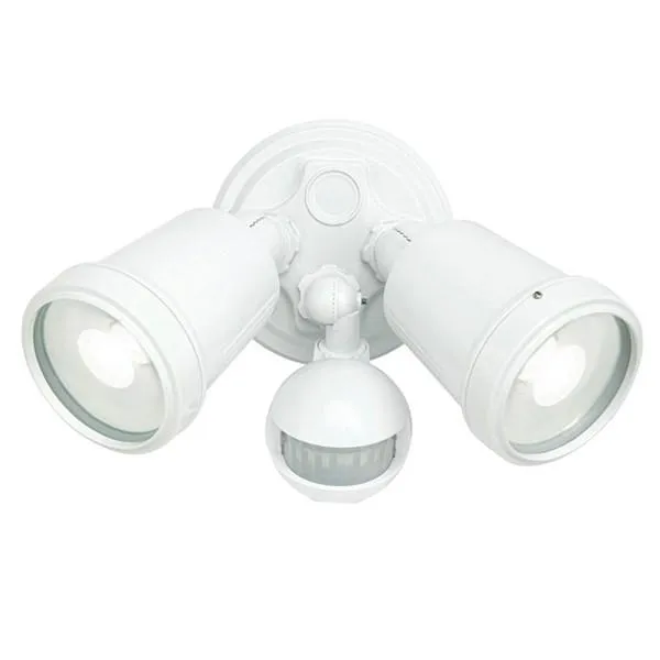 Hunter Twin LED Flood Light CCT with Sensor 22w in White or Black