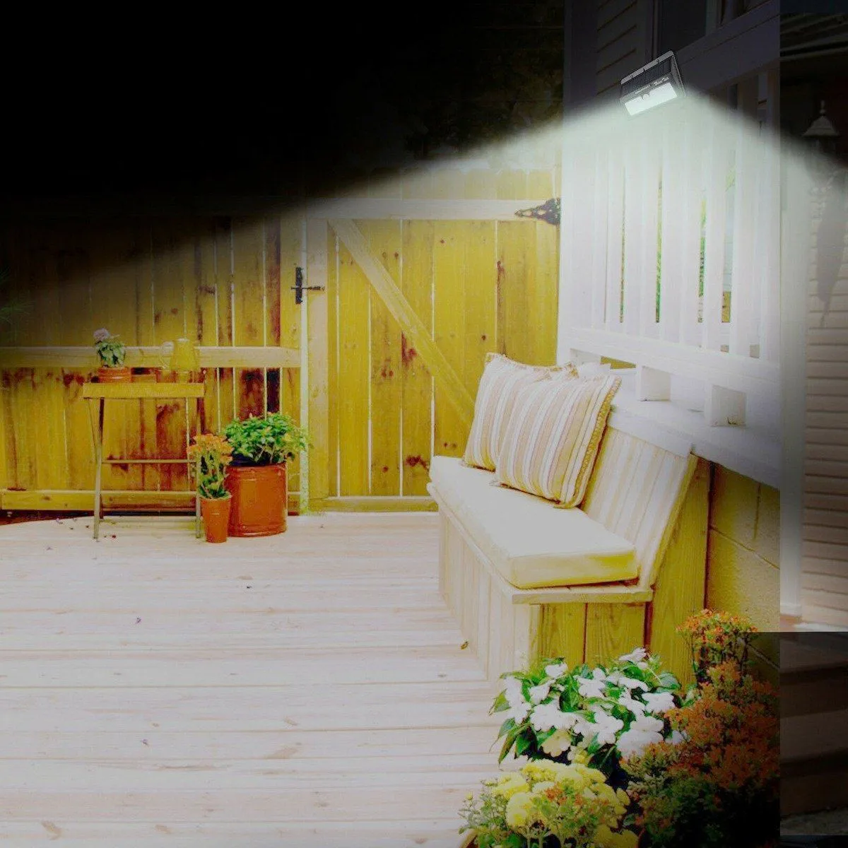 IP65 Waterproof Solar Lights Outdoor 55 LEDs Wall Solar Lights