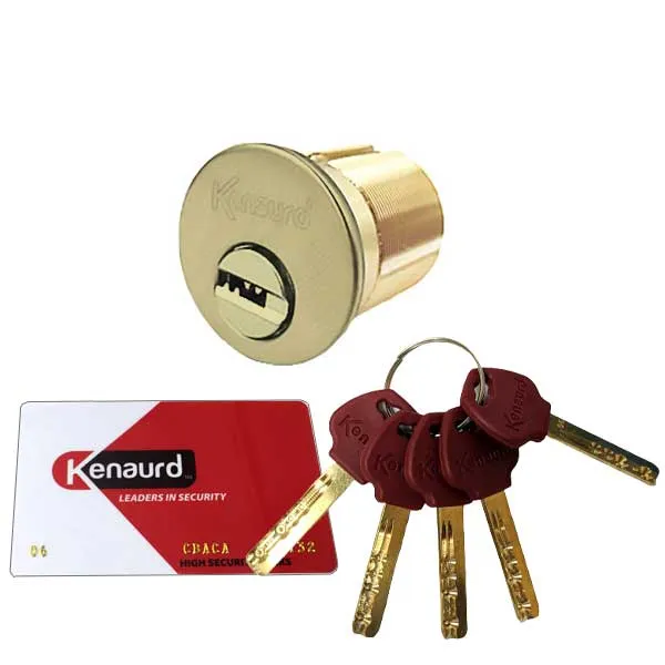 Key Controlled - Mortise Cylinder – 1-1/4″ –  US3 - Polished Brass
