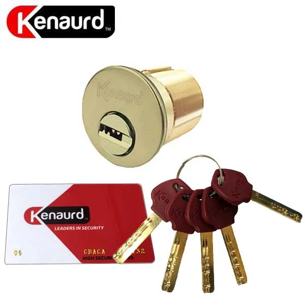 Key Controlled - Mortise Cylinder – 1-1/4″ –  US3 - Polished Brass