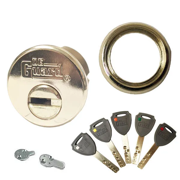 Key Controlled -  Mortise Cylinder - 1-1/8"- 206 Keyway - US3 - Polished Brass