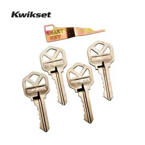 Kwikset - 83335 - SmartKey Rekeying Kit - 4 Cut Keys - Smart Key Locks