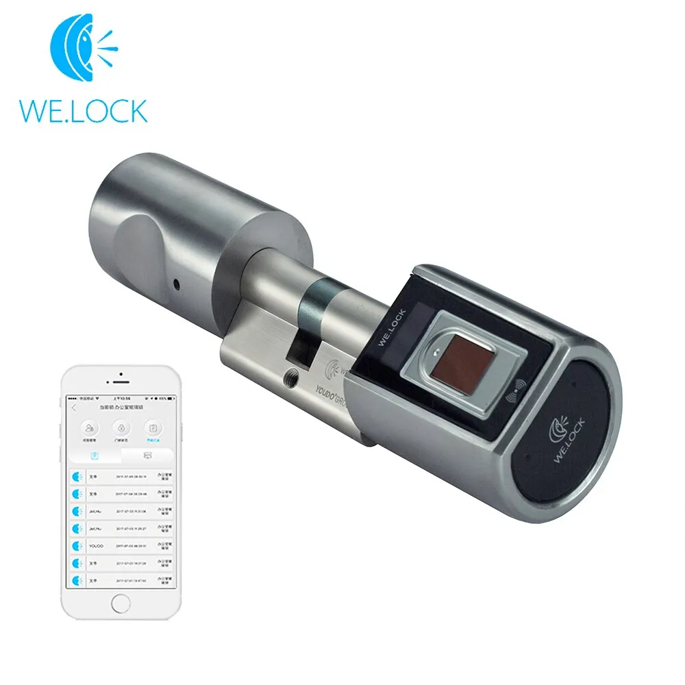 L6SRB Fingerprint Door lock, Waterproof Electronic Door Lock Intelligent Biometric Door Lock Smart Fingerprint Lock With App