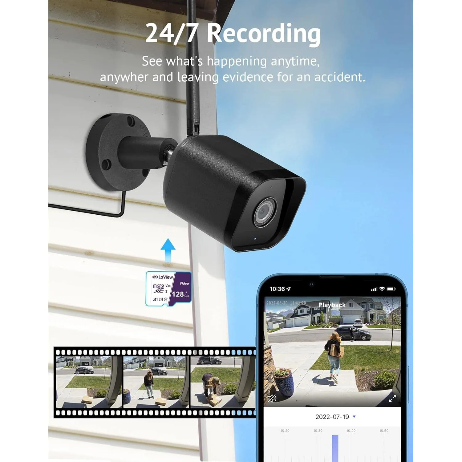 LaView Security Camera Outdoor 1080P HD Wi-Fi Camera  (Refurbished)