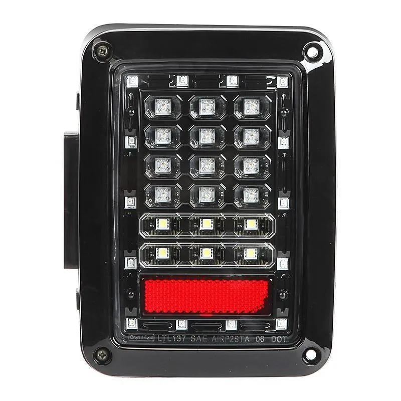 LED Tail Lights Rear Brake Turn Signal Reverse Lamp for Jeep Wrangler JK 2007-2017(American Version)