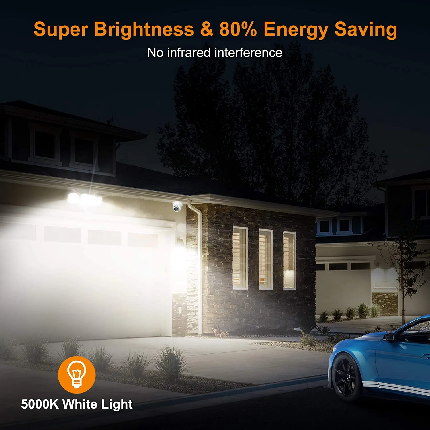 Lepower-tec 48W Motion Detection Security Lights Adjustable 5200lm
