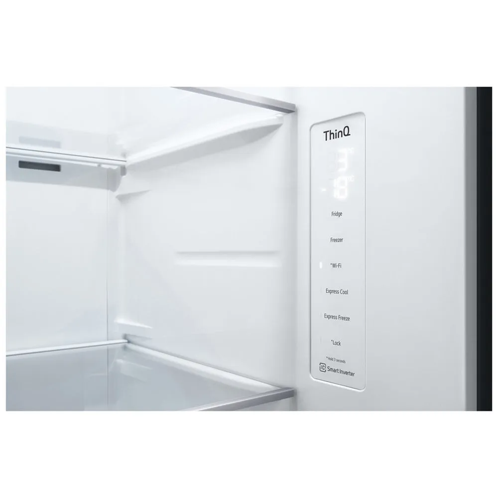 LG GSVV80PYLL Instaview Wifi Connected Frost Free American Fridge Freezer Silver