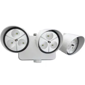 Lithonia White 3 Head Outdoor Floodlight LED Dusk to Dawn Lighting