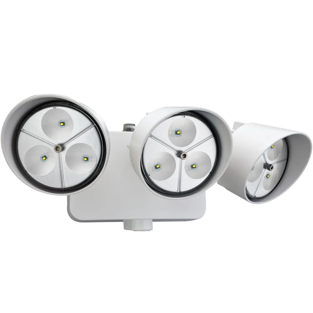 Lithonia White 3 Head Outdoor Floodlight LED Dusk to Dawn Lighting