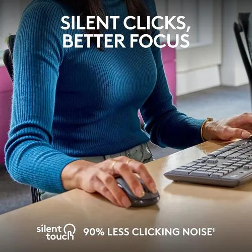 Logitech M240 for Business, Silent Wireless Mouse