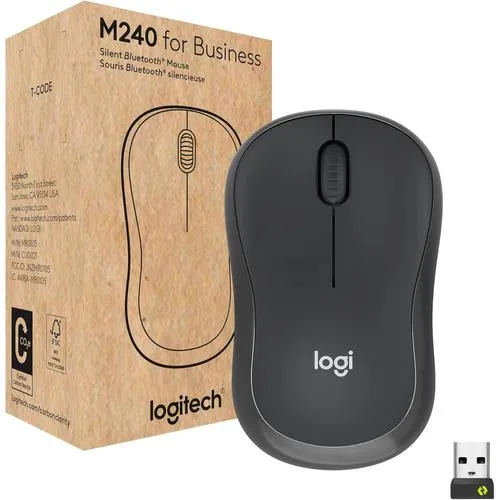 Logitech M240 for Business, Silent Wireless Mouse
