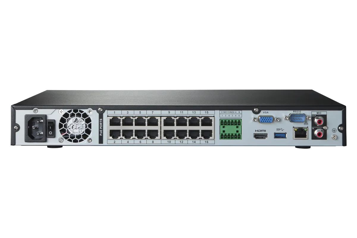 Lorex Elite Series NVR with N3 (Nocturnal Series) IP Bullet Cameras - 4K 32-Channel 8TB Wired System