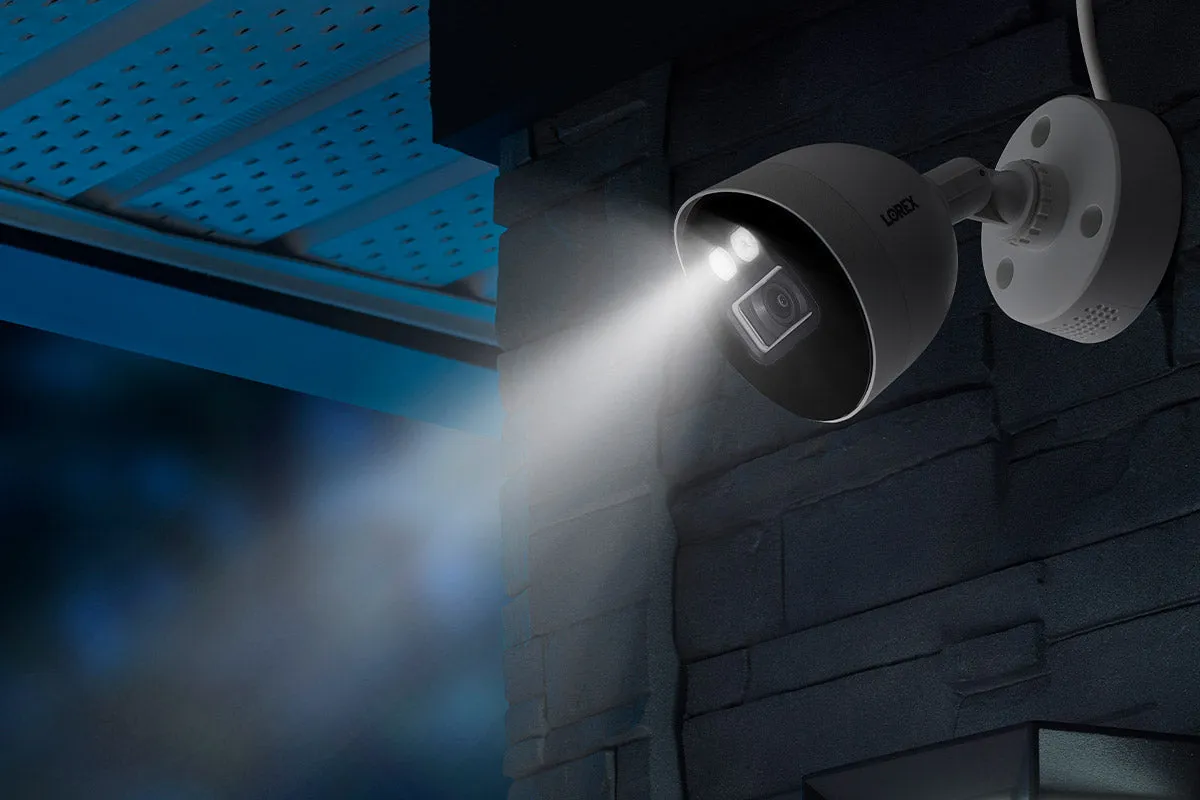 Lorex Fusion 4K 12-Camera Capable (8 Wired   4 Fusion Wi-Fi) 2TB Wired DVR System with 4 Smart Deterrence Cameras, 2K Indoor Wi-Fi Camera and Two 2K Pan-Tilt Outdoor Wi-Fi Security Cameras