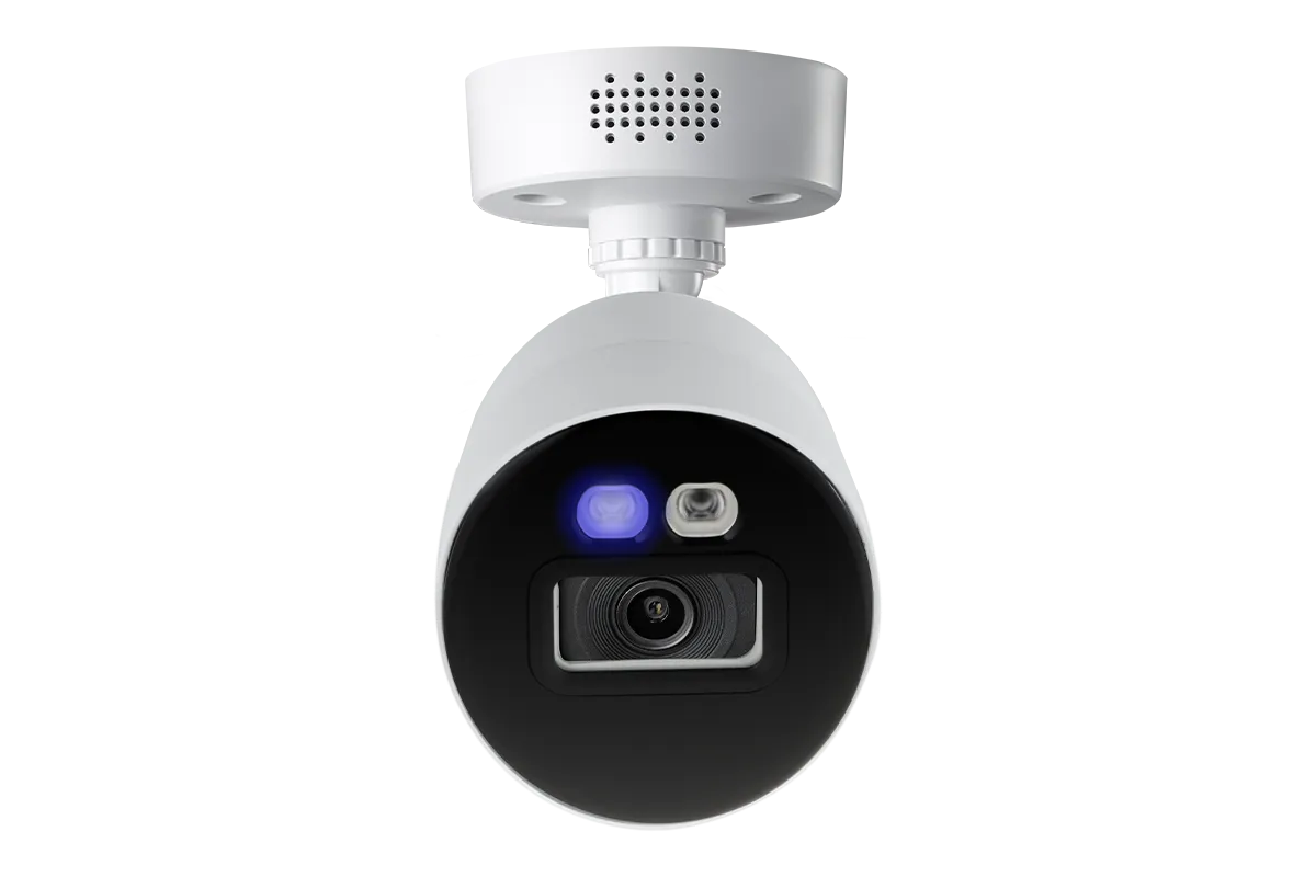 Lorex Fusion 4K 12-Channel 2TB Wired DVR System with 4 Smart Deterrence Cameras and One 2K Indoor Wi-Fi Camera