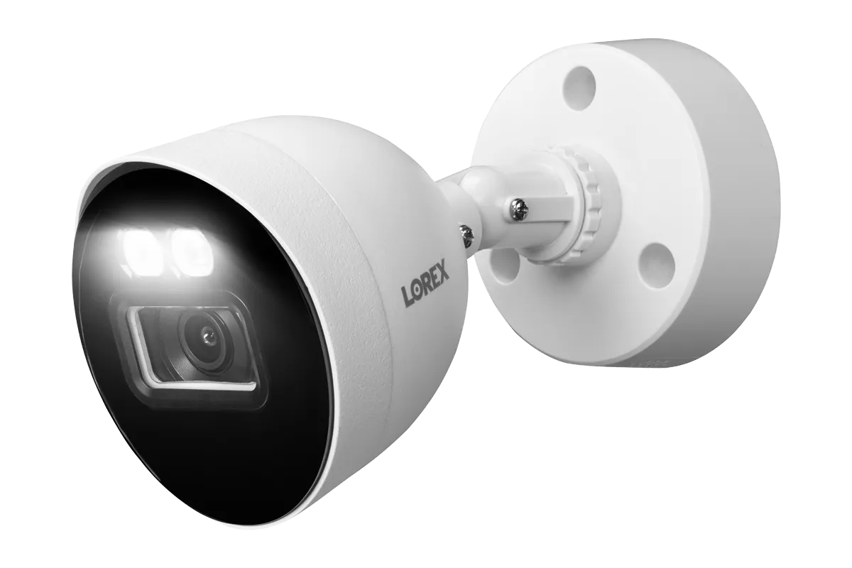 Lorex Fusion 4K 12-Channel 2TB Wired DVR System with 4 Smart Deterrence Cameras and One 2K Indoor Wi-Fi Camera