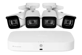 Lorex Fusion 4K 16-Camera Capable (8 Wired   8 Wi-Fi) 2TB NVR System with 4 IP Bullet Cameras