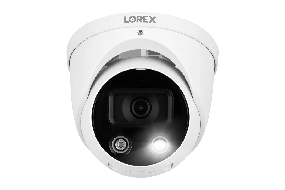 Lorex Fusion 4K 16 Camera Capable (8 Wired   8 Wi-Fi) 2TB NVR System with 4 Smart Deterrence Dome Cameras, One 2K Pan-Tilt Camera and One 2K Indoor Wi-Fi Camera