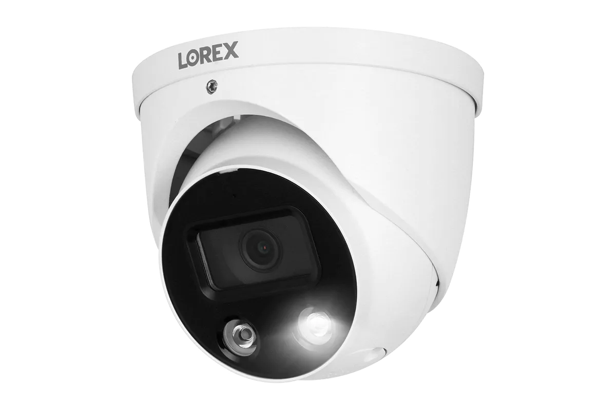 Lorex Fusion 4K 16 Camera Capable (8 Wired   8 Wi-Fi) 2TB NVR System with 4 Smart Deterrence Dome Cameras, One 2K Pan-Tilt Camera and One 2K Indoor Wi-Fi Camera