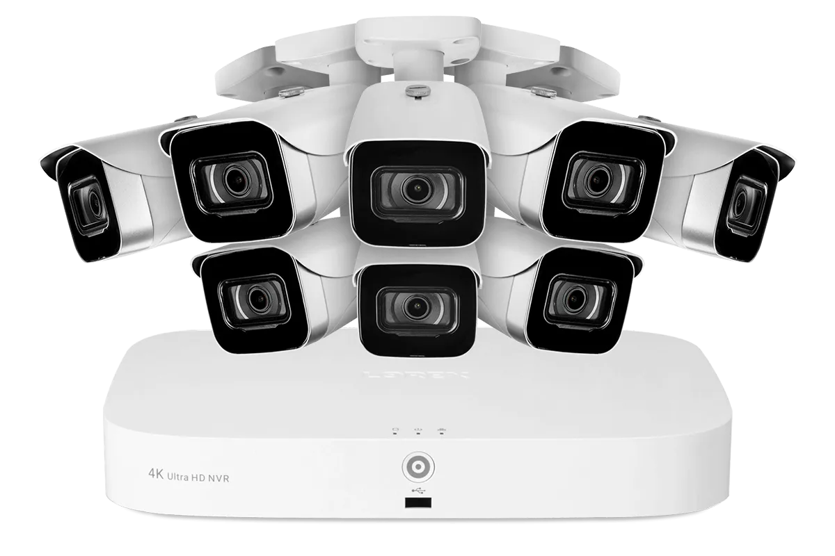Lorex Fusion 4K 16-Camera Capable (8 Wired   8 Wi-Fi) 2TB NVR System with Bullet Cameras