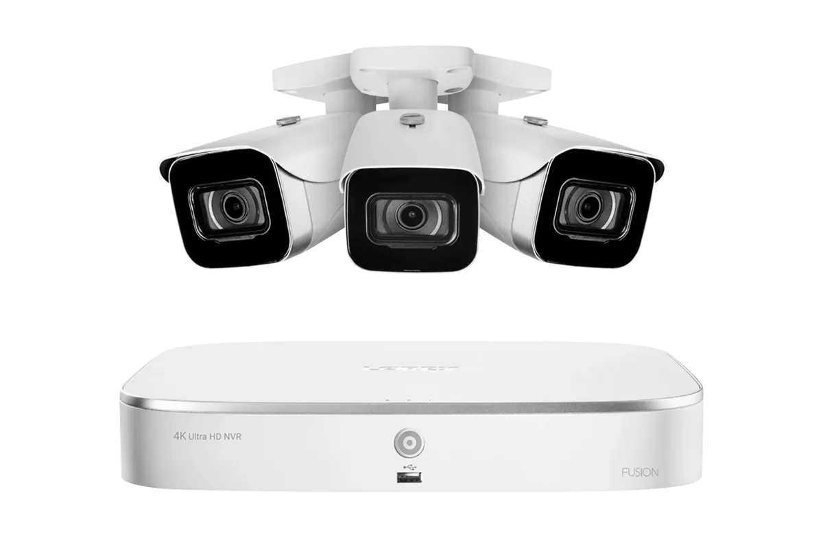 Lorex Fusion 4K 16-Channel (8 Wired   8 Wi-Fi) 2TB NVR System with 3 Bullet Cameras - Amazon